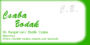 csaba bodak business card